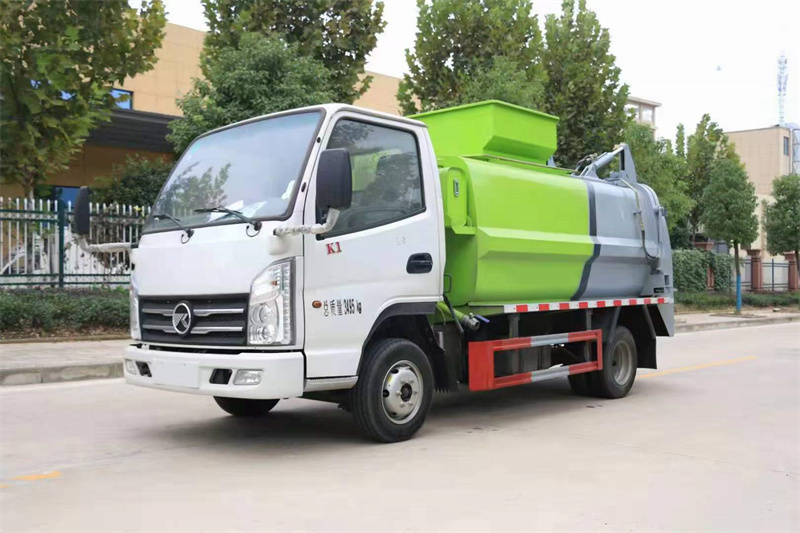 現車推薦：4方藍牌國六凱馬餐廚垃圾車，可選裝推鏟固液分離不超重
